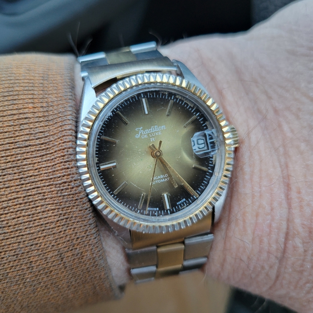 Vintage Tradition DE LUXE Automatic Watch Two-Tone just serviced